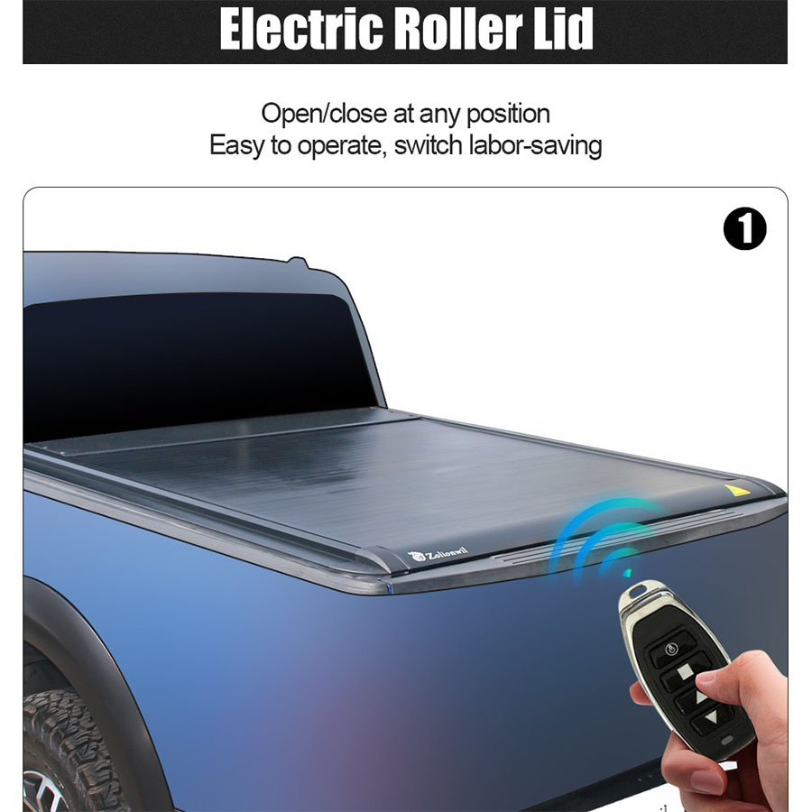 Electric Roller Tonneau Cover for Pickup Truck Cargo Protection Tonneau Cover