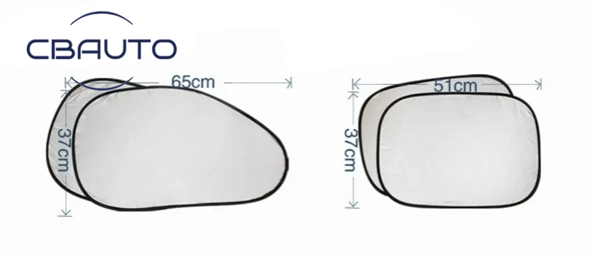 Foldable Car Window Cover Heat Insulation Sun Shield Set Silver-Coated Cloth Car Sun Shade