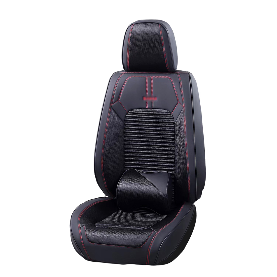 Premium Universal Cloth and Leather Car Seat Cover Set
