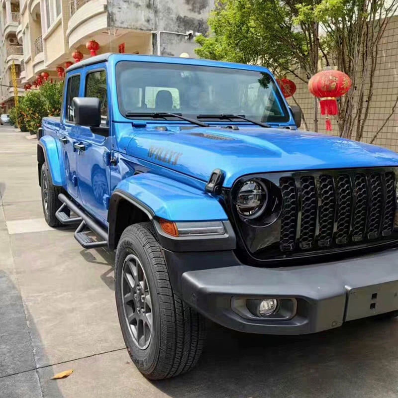 Manganese Steel Black Nerf Bars Side Step Running Boards for Jeep Wrangler Jt 2018+