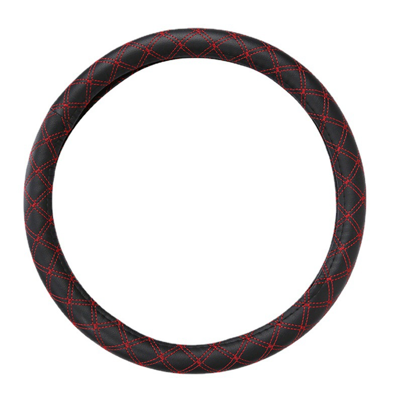 New Diamond Pattern Universal 38-Inch PVC Car Steering Wheel Cover
