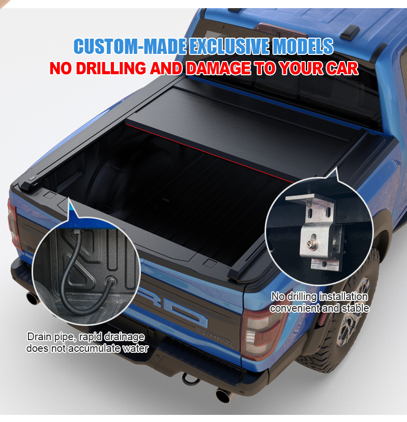Zolionwil Electric Hand Anti-Pinching Roller Lid Shutter Truck Bed Pickup Tonneau Cover for Toyota Hilux Revo Vigo Gd6 Gr Sr5 2025