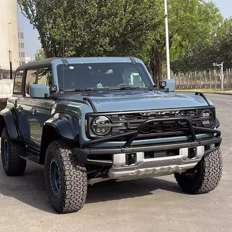 Black High Steel Front Bumper Bull U-Bar for Ford Bronco 2021+