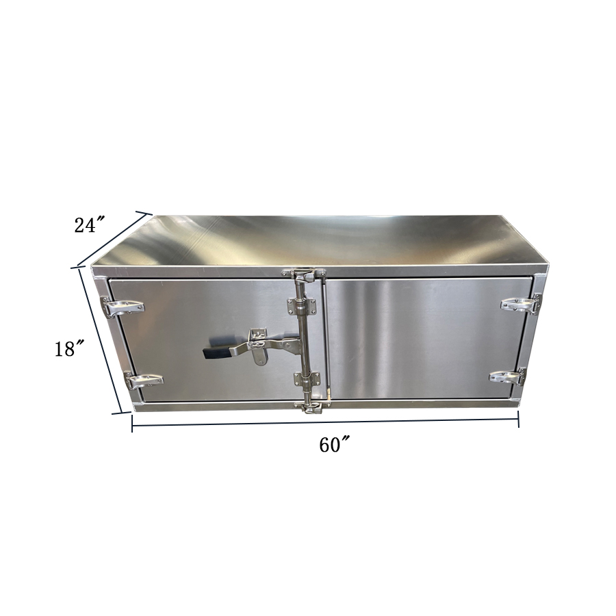18"*24"*60"/ 24"*24"*60" OEM Logo/Size Waterproof Aluminum Semi Truck Tool Box