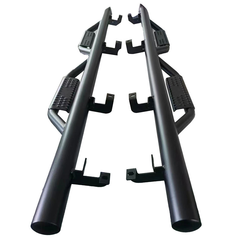 Manganese Steel Black Nerf Bars Side Step Running Boards for Jeep Wrangler Jt 2018+