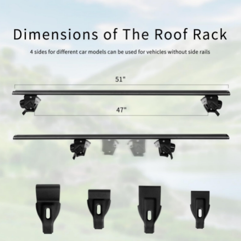 Auto Accessory Aluminum Alloy Top Platform Roof Rack Crossbars