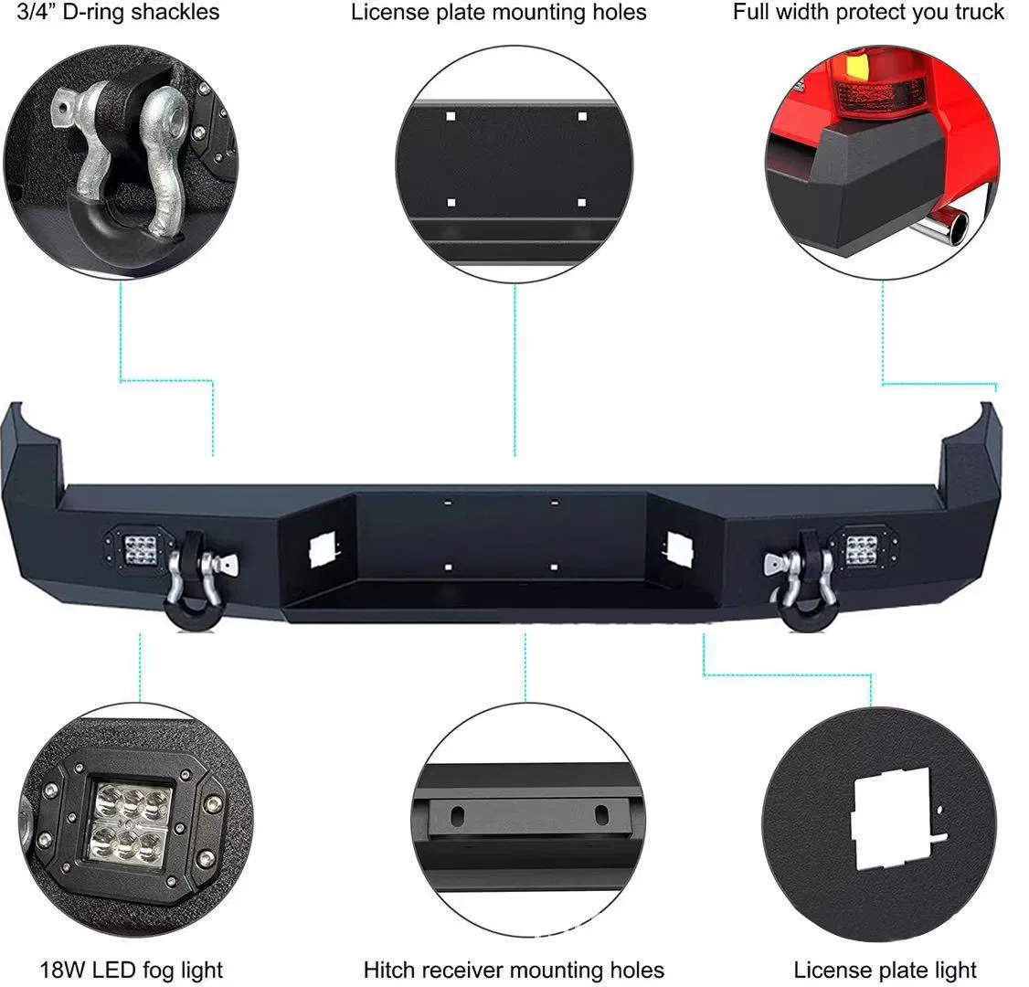 Handas 4X4 Bull Bar Steel Truck Front Bumper Bull Bar Universal for Tacoma Truck Modify Accessories