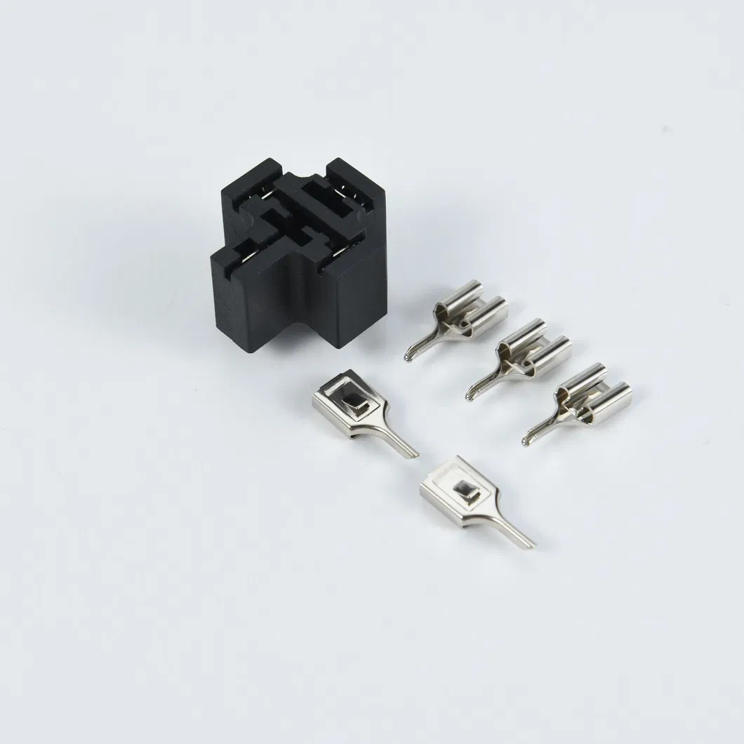 Conector de terminales automotrices, terminal de conexión, terminal de precisión, base de relé