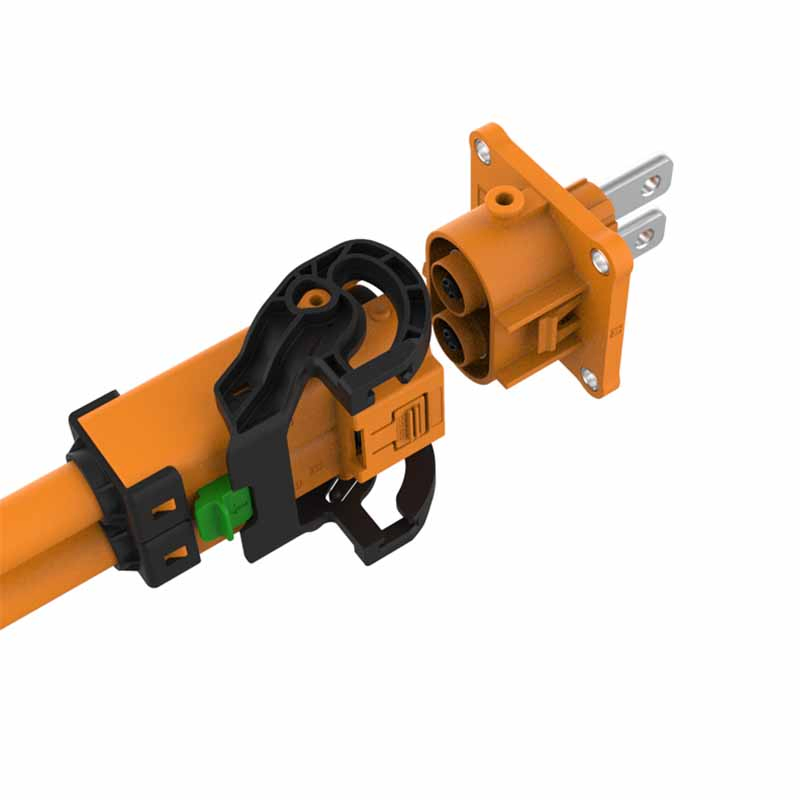 Conector de enchufe de alta tensión 8mm 2pin cable de conexión eléctrica para vehículos de nueva energía interlock automotriz Hv EV