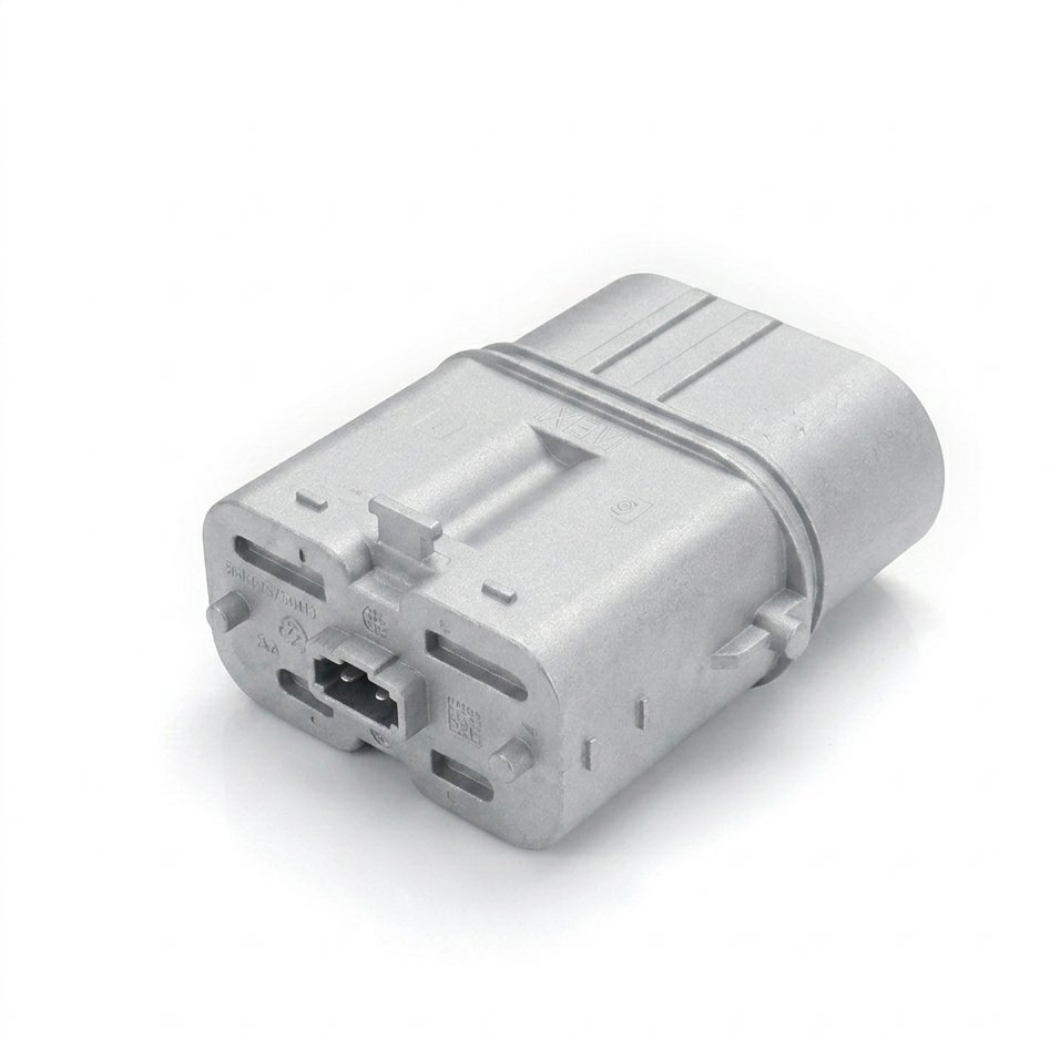 Conector de doble orificio de fundición a presión de zinc directo de fábrica con retención lateral para el sistema de energía Nev