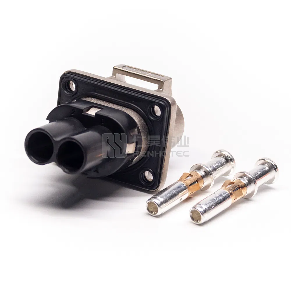Carcasa de metal 16A 23A 35AMP Hvil 2pin Conector recto 180 Cable de alimentación de corriente continua con enchufe y toma para controlador de motor de batería PDU
