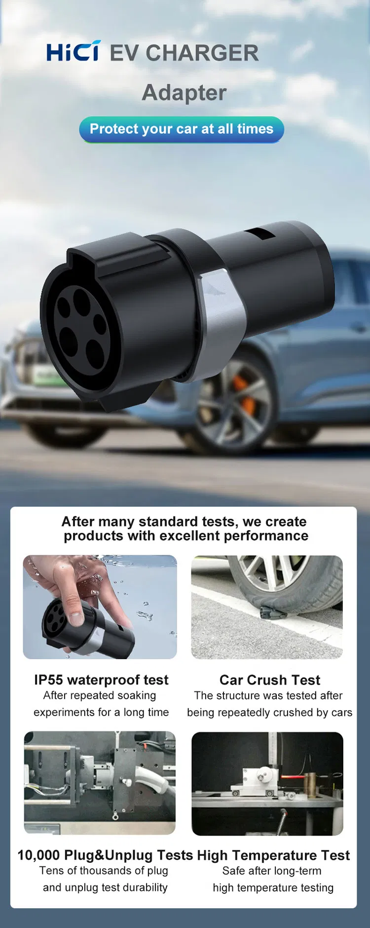 Tipo 2 Conector de Cargador de Vehículo Eléctrico para Carga Rápida