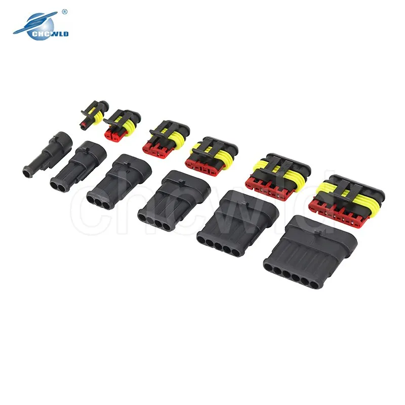 1p 2p 3p 4p 5p 6 Conector de arnés de cable automotriz impermeable de la serie AMP Superseal 1.5