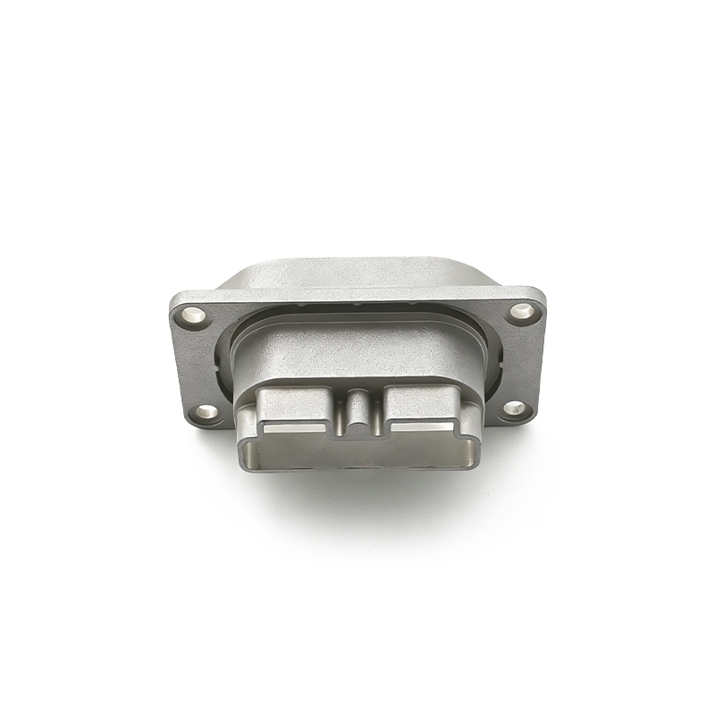 Conector de panel base de aleación de zinc fundido a presión para maquinaria de construcción, de alta resistencia, con doble inserto y receptáculo de brida, OEM
