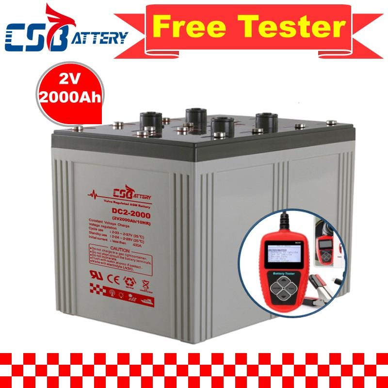 Batería Csbattery 2V2000ah Mf de Ciclo Profundo AGM para Alta Eficiencia de Recombinaión/Sistemas VFD Estacionarios Solares