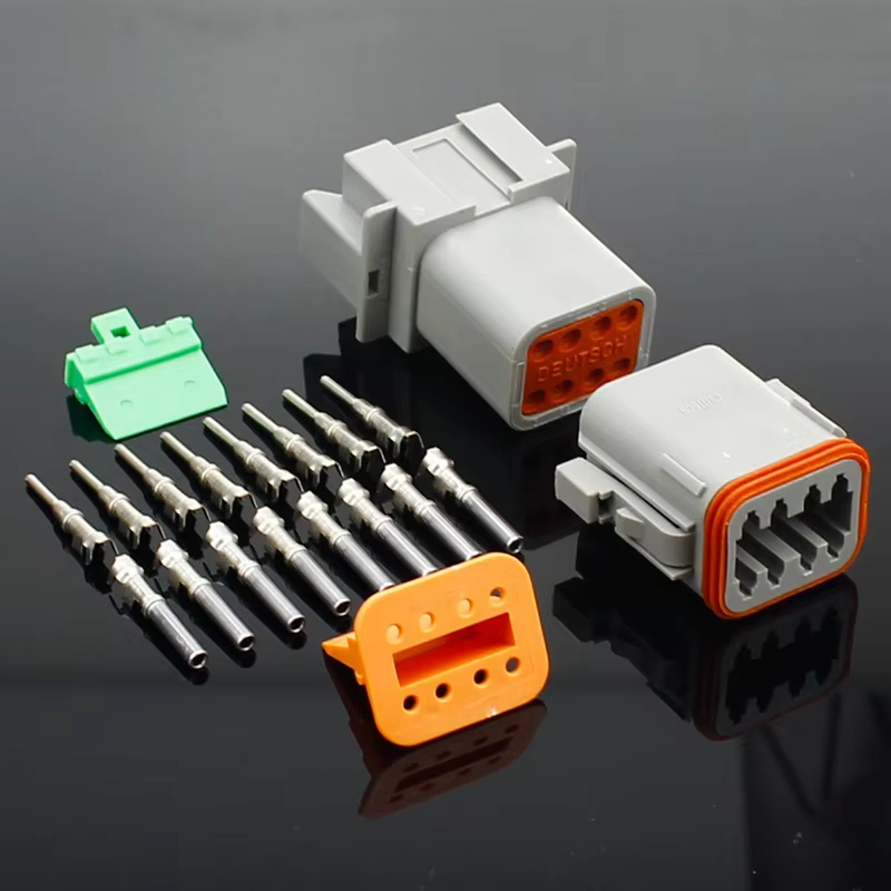 2 Conector Automotriz Femenino Eléctrico Sellado Gris de la Serie Dtm Pin Deutsch