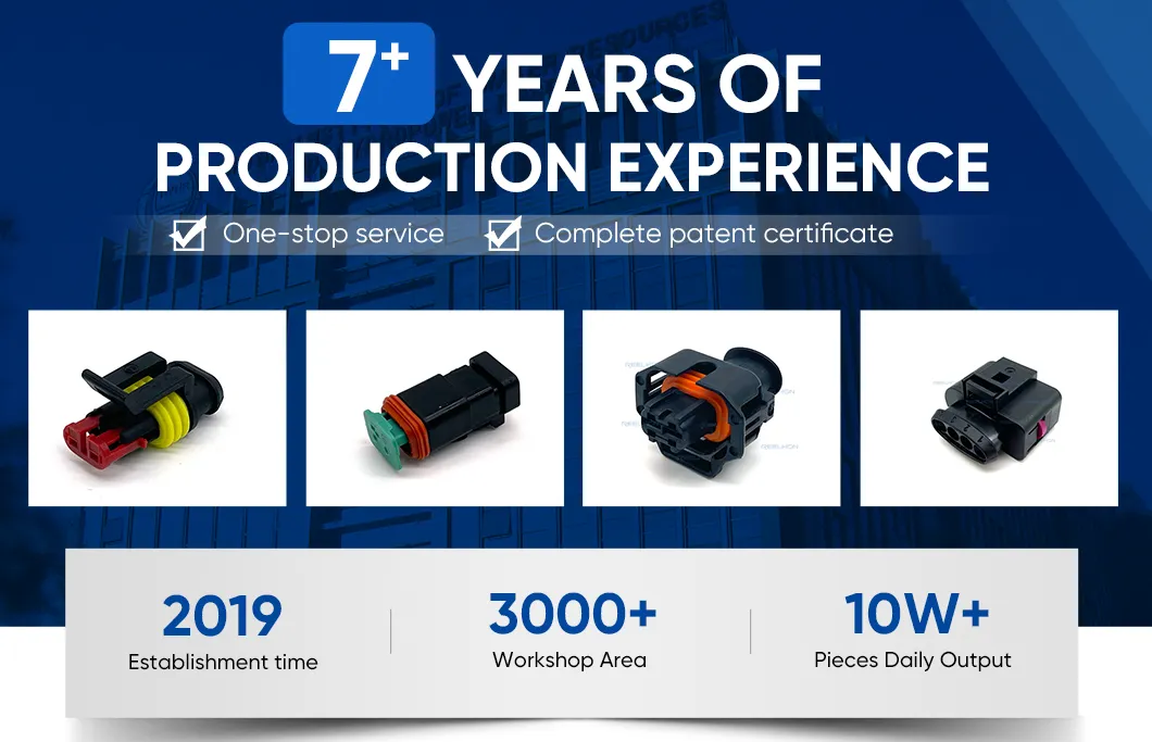 Conector 8 Automotriz IP67 Impermeable PA6 de Alta Resistencia con 6.3mm Terminales 7081-6.3-11