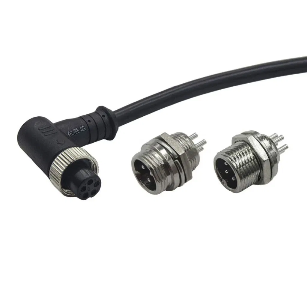 M12 M16 Aviación Automotriz 3-8 Conector de Cable de Enchufe Macho Hembra de Metal
