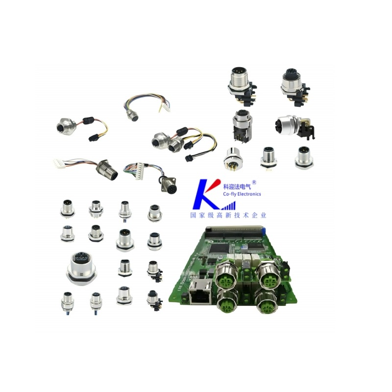 8 Conectores de Panel Montaje Automotriz a Prueba de Agua M12 M8 Conector Metálico