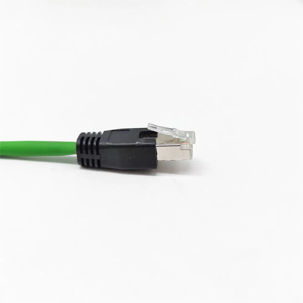 M12 a RJ45 Cámaras Industriales Ethernet Rectas 4pin Conector de Sensor Flexible D-Code