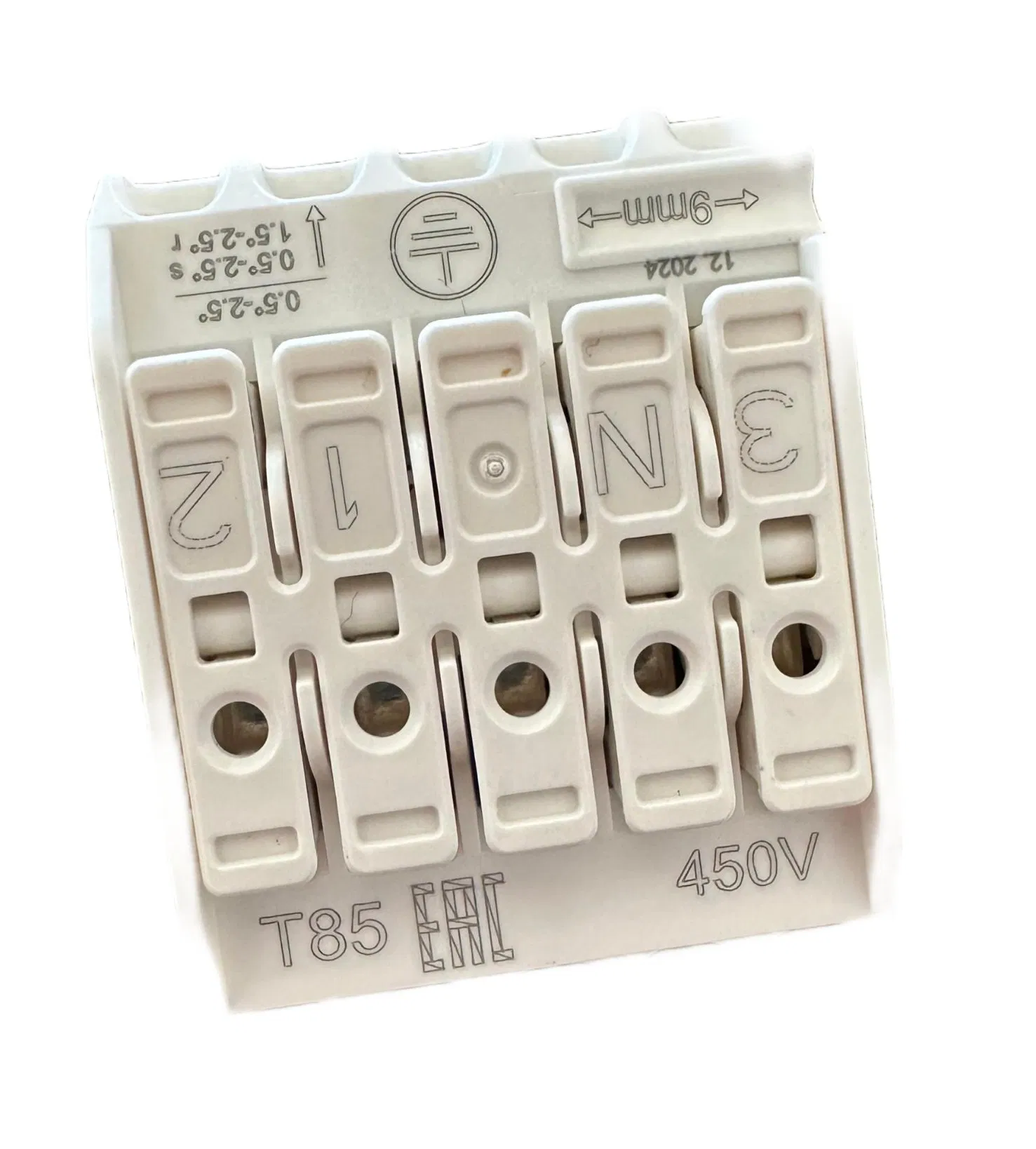 Conector de luminaria sin tornillos Conector de iluminación Conector de lámpara 5 Polos Conector de cable Conector sin tornillos Color blanco 5 Terminal de pin