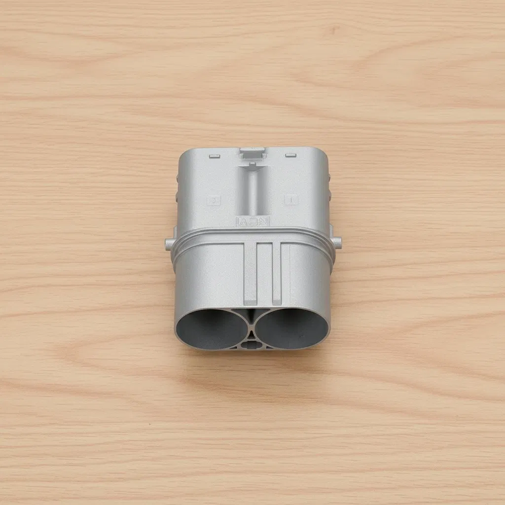 Conector eléctrico de doble puerto de aleación de zinc de alta resistencia para aplicaciones de nueva energía