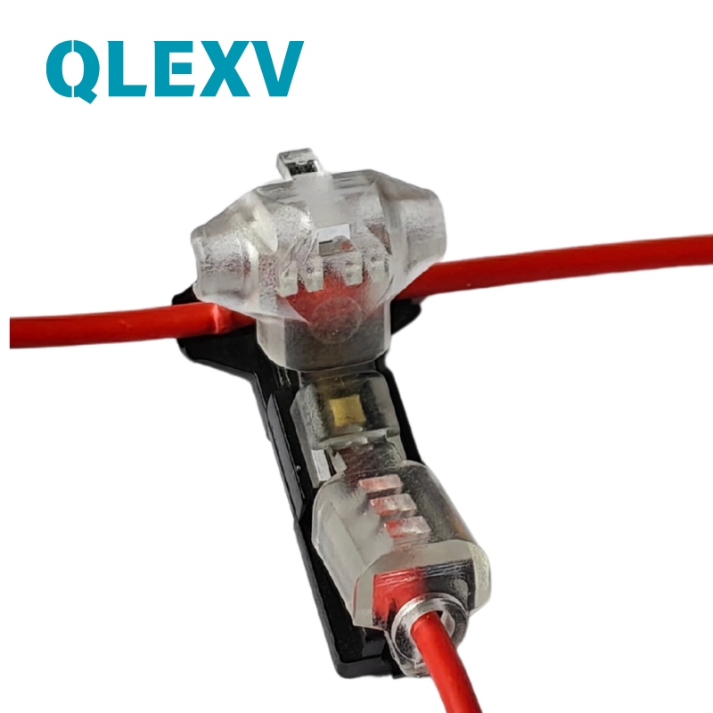 3 Conector rápido de alambre sin soldadura en forma de T pequeño, conector eléctrico de alambre a alambre, enchufe compacto para cableado rápido, divisor para iluminación LED de bajo voltaje