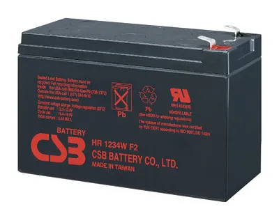 Batería Csb Gp12400, B2 Terminal, Compatible con sistemas APC UPS, Recargable, Altamente eficiente, A prueba de fugas y libre de mantenimiento