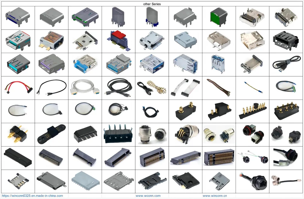 Conector FPC FFC Zif ATX Btx FPC FFC Lvds Pin Header Zócalo IC RJ45 USB 1394 DIN HDMI Pcie SATA Wtb Btb Wtw RF D-SUB DVI Ngff M2 SIM Batería Conector Pogo Pin