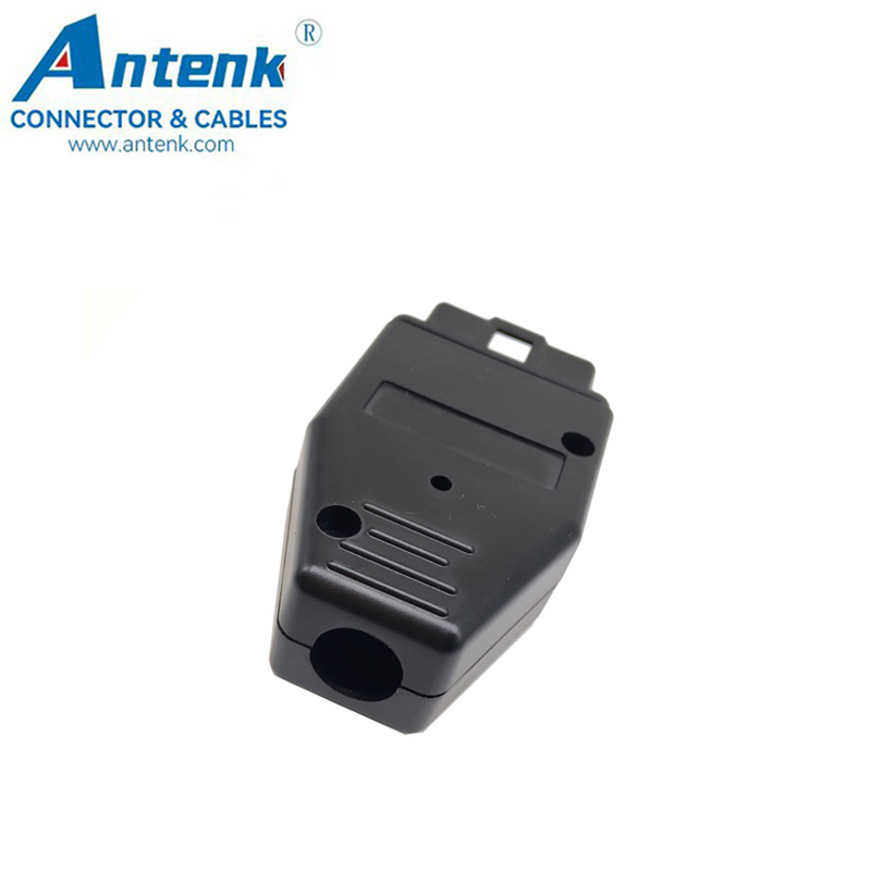 Conector Automotriz Masculino OBD 16p para PCB con Cubierta de Plástico
