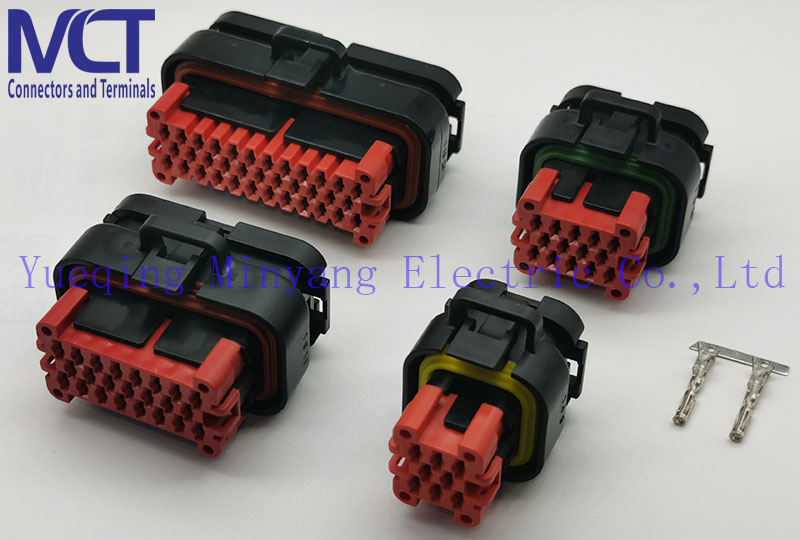 8 Conector de encabezado de pin ECU Ampseal de Tyco Automotive para PCB de potencia 776280-1