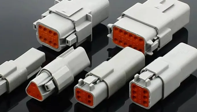 2 Conector Automotriz Femenino Eléctrico Sellado Gris de la Serie Dtm Pin Deutsch