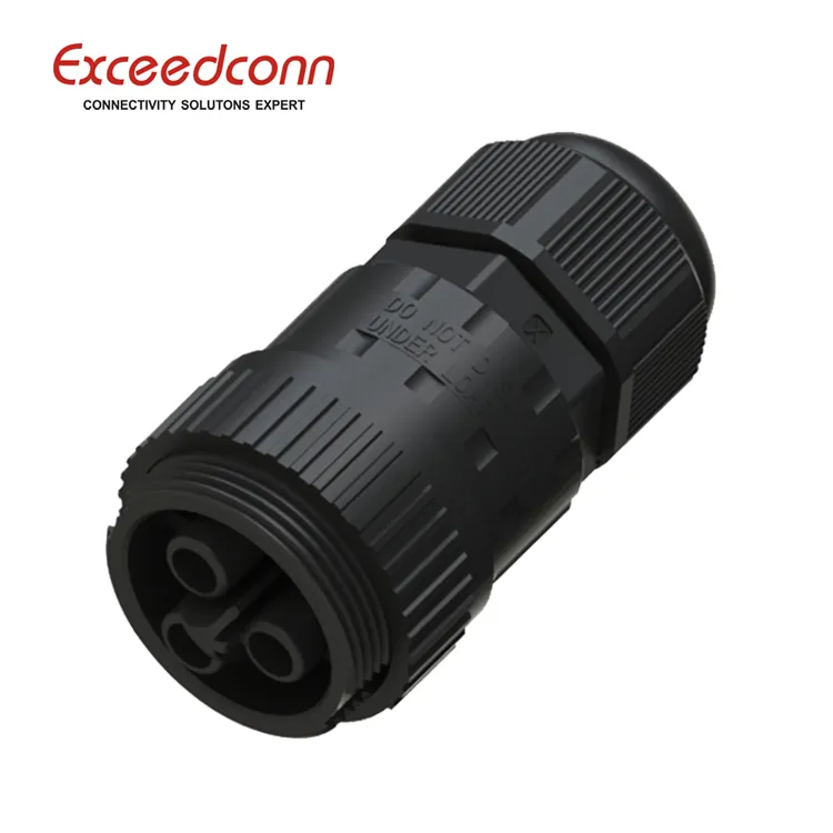 3 Enchufe Impermeable IP68 Conector de Cable Circular Femenino para Iluminación Exterior
