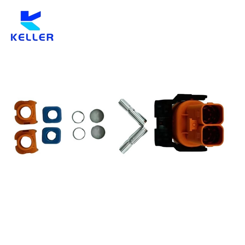 Conjunto de arnés de cableado con blindaje metálico de alta tensión Hvil 2 con conector para sistema automotriz eléctrico Hvc2p60fs1