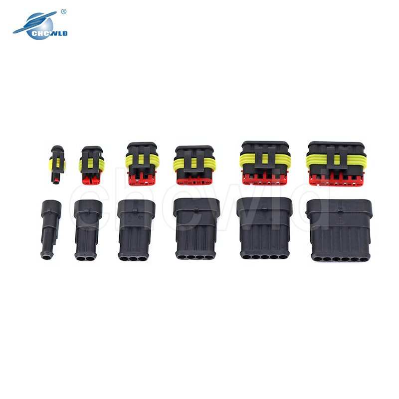 1p 2p 3p 4p 5p 6 Conector de arnés de cable automotriz impermeable de la serie AMP Superseal 1.5
