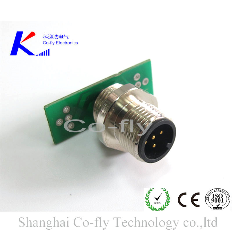 8 Conectores de Panel Montaje Automotriz a Prueba de Agua M12 M8 Conector Metálico