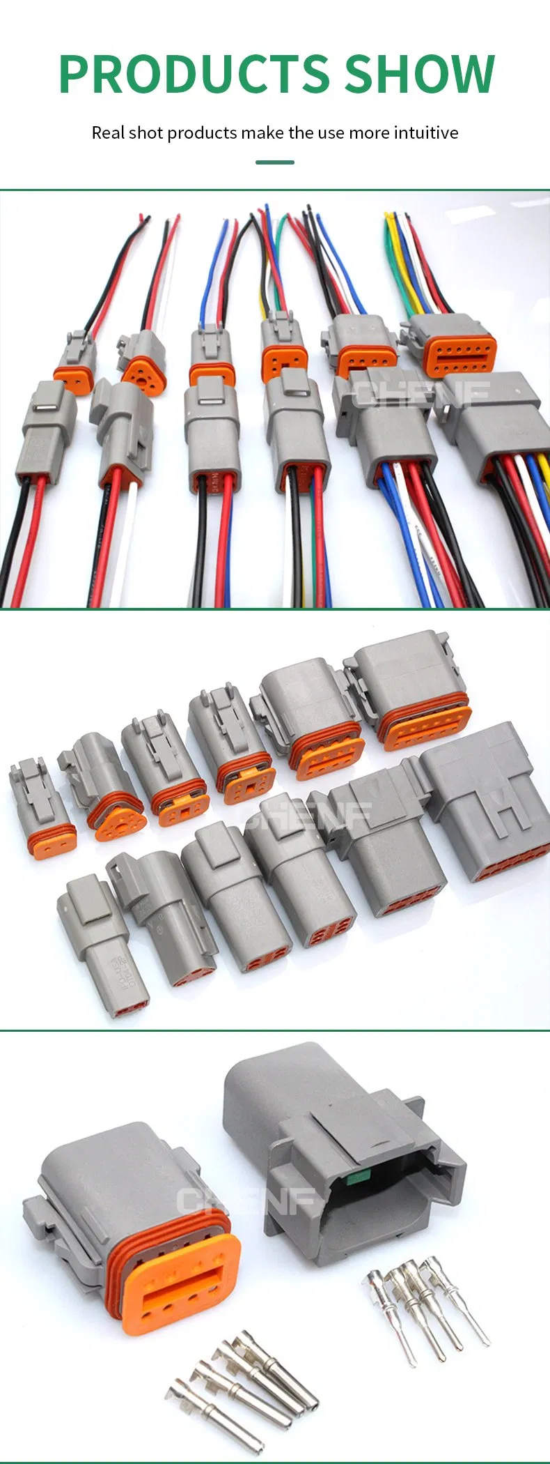 Pines de cobre plateado para conector automotriz
