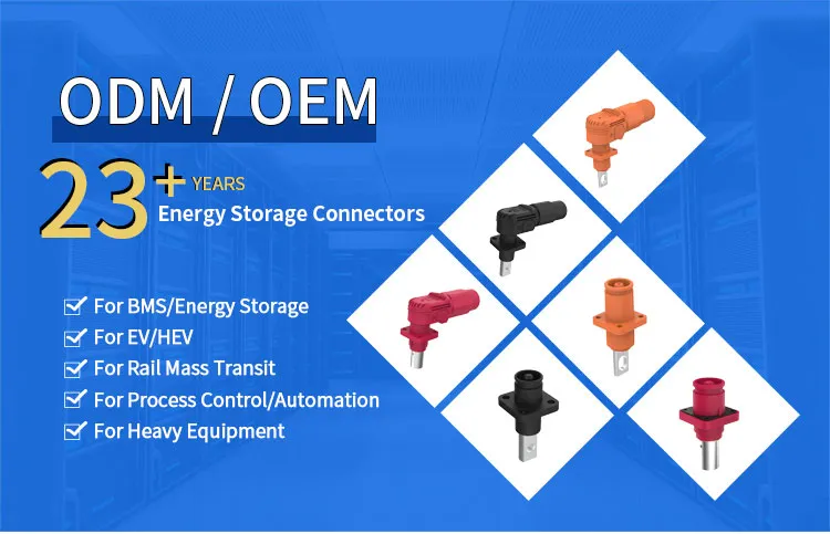 Conector de batería de almacenamiento de energía UL TUV Custom 1500V 120A 250A 350A