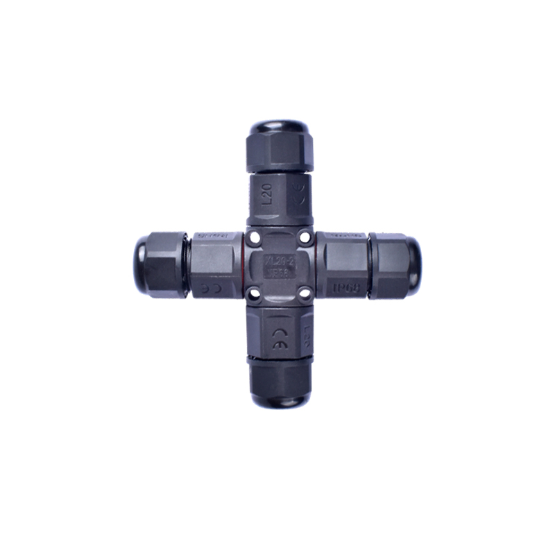 IP68 Serie XL Iluminación LED Exterior 4way Conectores Impermeables Tornillo Cableado