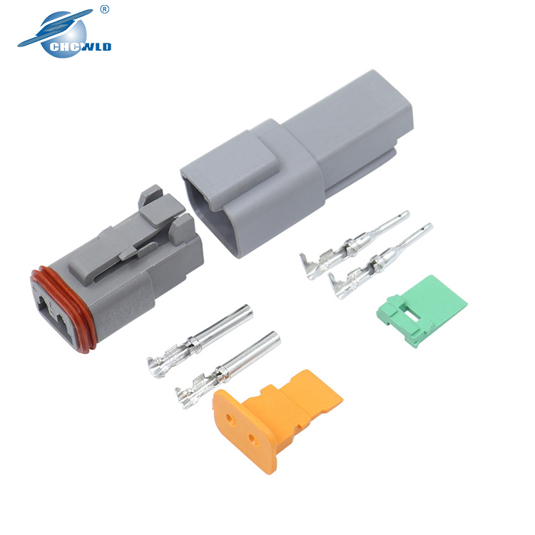 Conector de enchufe de alta calidad Deutsch Dt Dt04 Dt06 2 3 4 6 8 12 terminal eléctrico de cable de arnés de alambre a prueba de agua para automóvil, conector automotriz macho y hembra