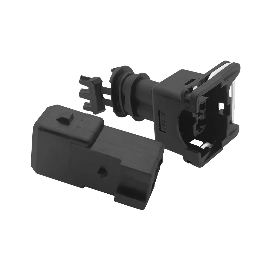 Fabricación 2p Conector de enchufe del arnés del sensor de temperatura del agua del automóvil y bocina de caracol