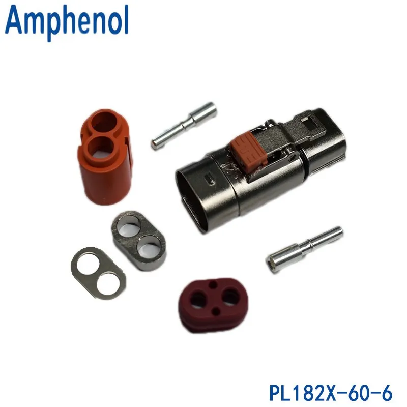 Conector de arnés de cable de alta tensión de nueva energía de Amphenol Automotive Pl182X-60-6 con cubierta de enchufe impermeable y todos los accesorios