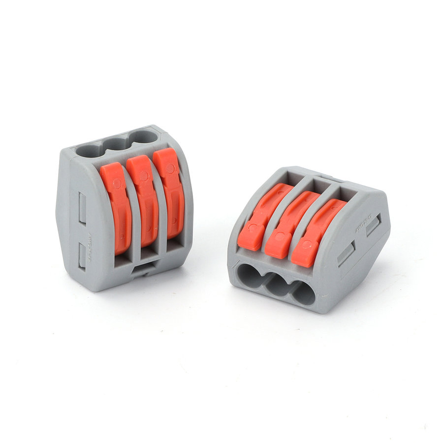 Conector de cable compacto de empuje personalizado al por mayor con voltaje nominal 450V para sistema de iluminación