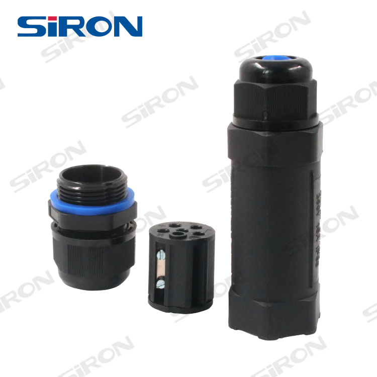 Siron H630 Cable de Alimentación Eléctrica 3 Pin 4pin para Uso en Iluminación LED Exterior o Subacuática IP68 Conector Impermeable
