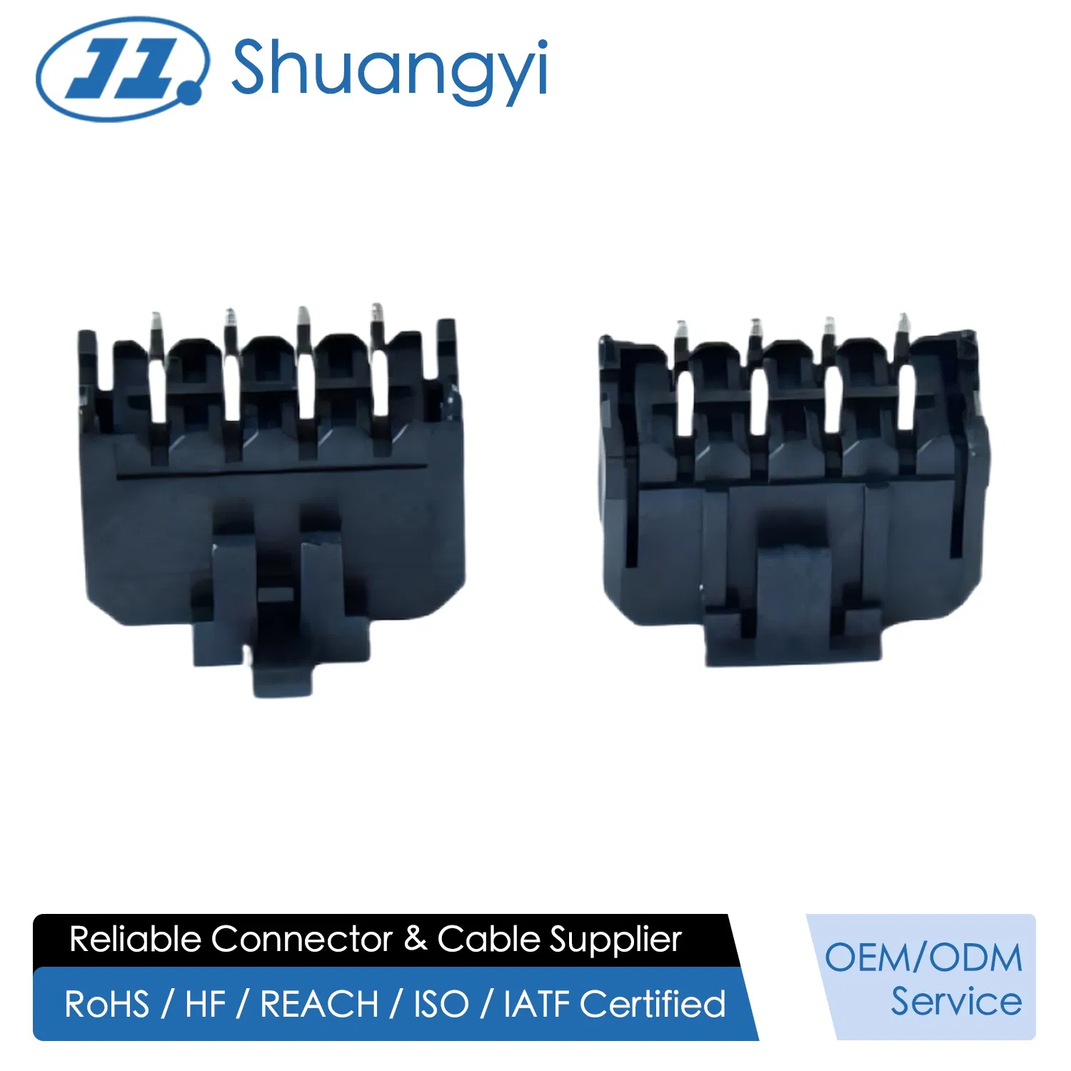 Conector de Terminales de Encabezado Vertical de Doble Fila de Micro Fit 3.0 con Pines y Postes Chapados en Estaño 2X4 para Placa de Circuito Impreso a Placa 100u para Potencia y Automotriz