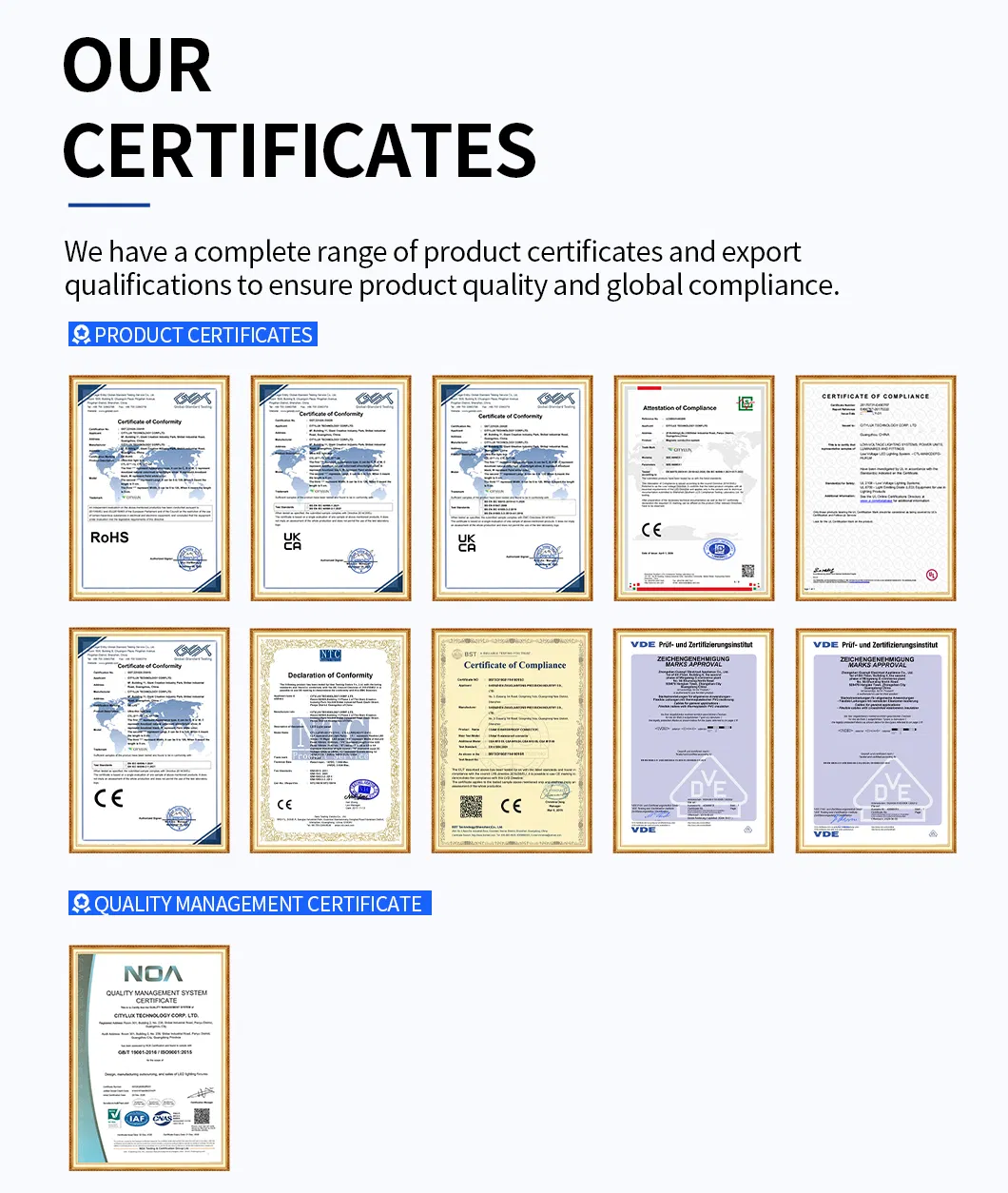 Certificaciones y Calidad
