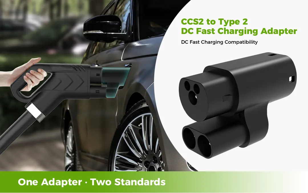 Adaptador de conector Evse IEC-62169 CCS2 para Type2 carga de vehículos eléctricos