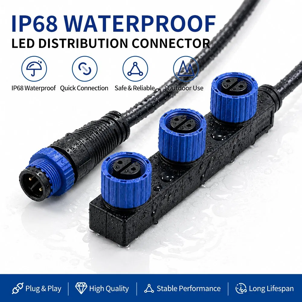 Citylux M15 IP68 Conector Impermeable 2 Conector de Cable LED de Pin para Iluminación LED Exterior