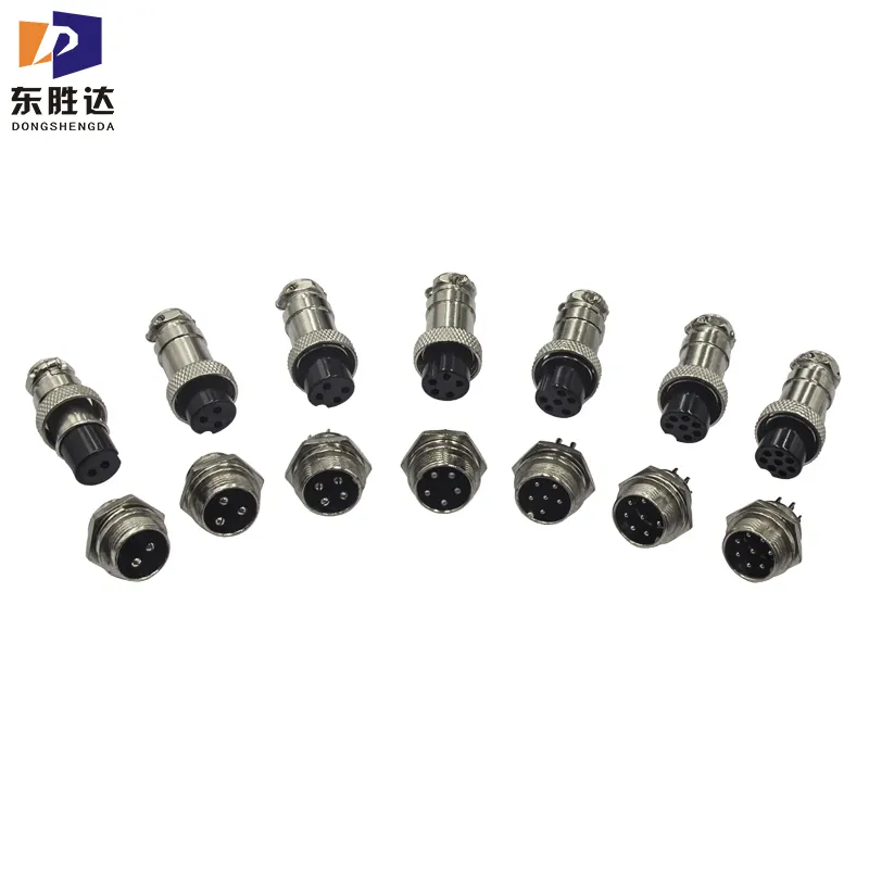 M12 M16 Aviación Automotriz 3-8 Conector de Cable de Enchufe Macho Hembra de Metal