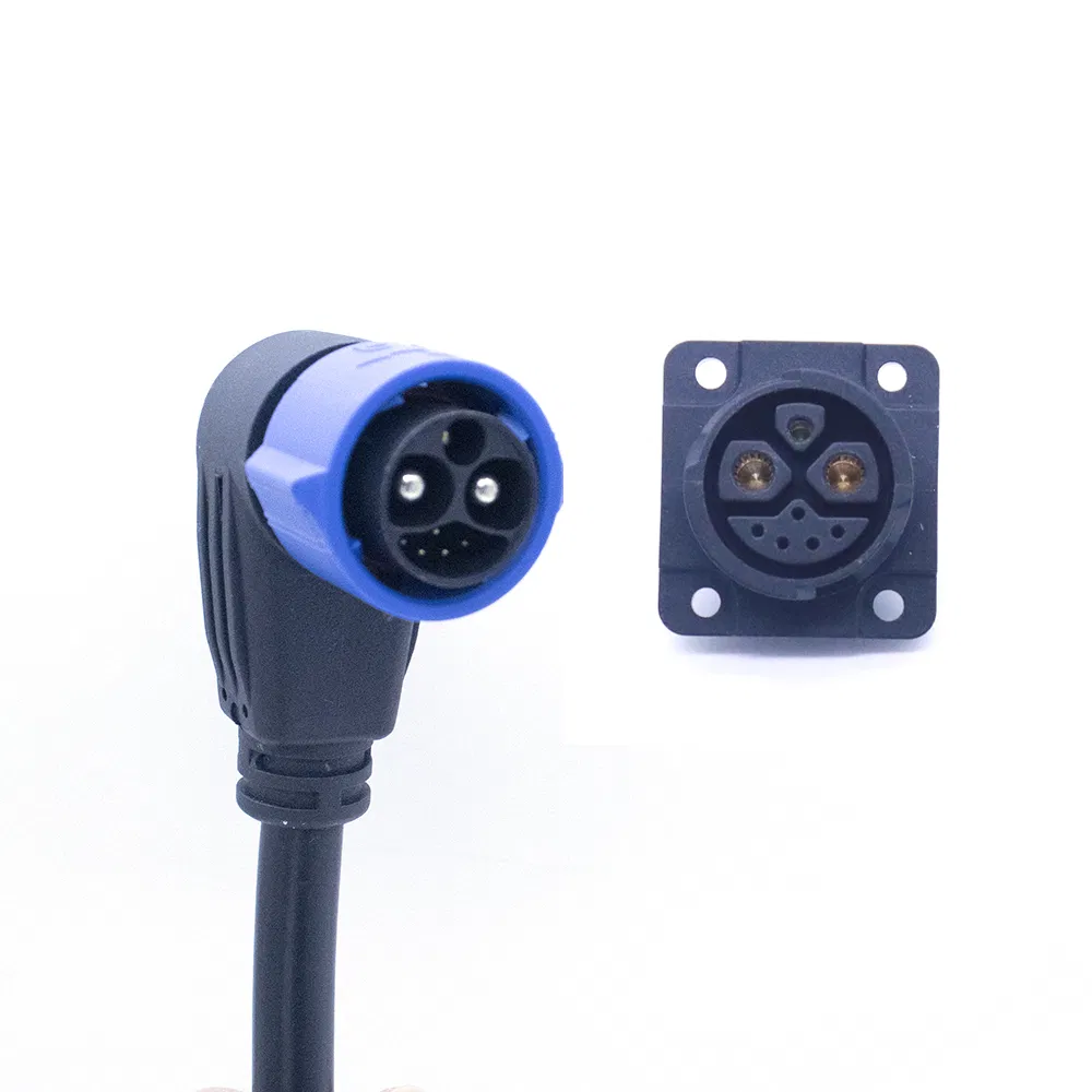 IP67 Conector de Sensor de Automatización de Aviación Impermeable M23 2 1 5 Enchufe Circular de Cable a Placa de Plástico con Conector de Rosca